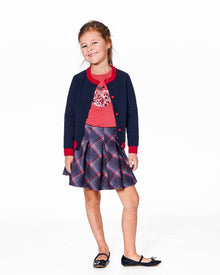 T-shirt en coton biologique rouge avec mini-pommes