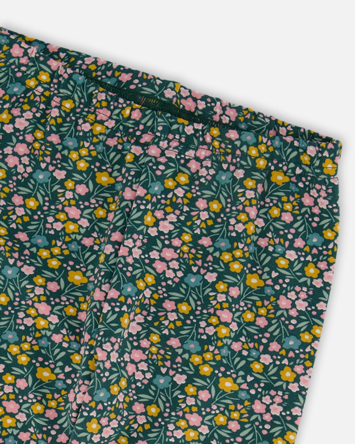 Leggings vert imprimé floral