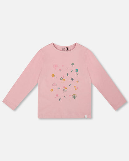 Organic Cotton Long Sleeve T-Shirt Dusty Pink