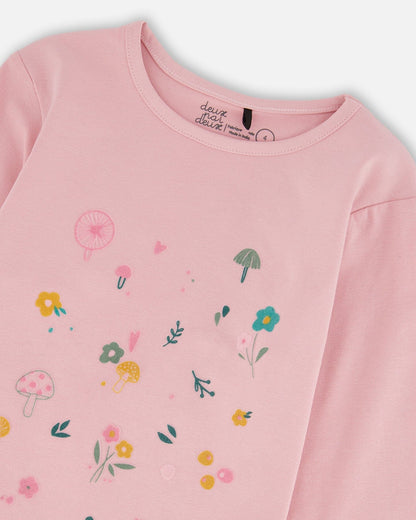 Organic Cotton Long Sleeve T-Shirt Dusty Pink
