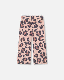Pantalon de jogging ample en molleton French Terry léopard rose