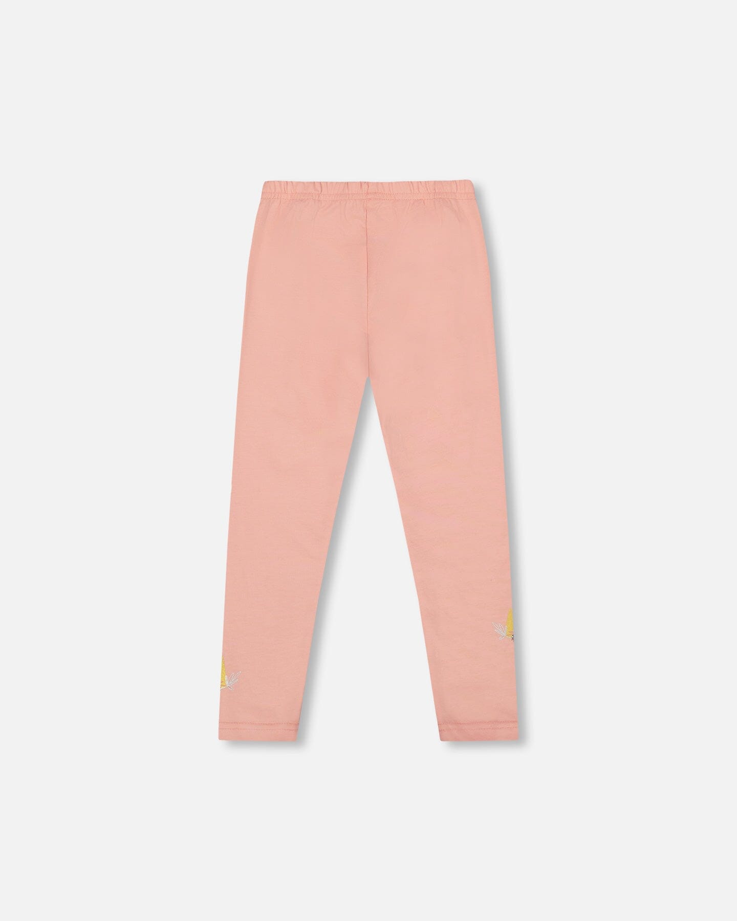 Legging en coton bio rose poudré imprimé licorne