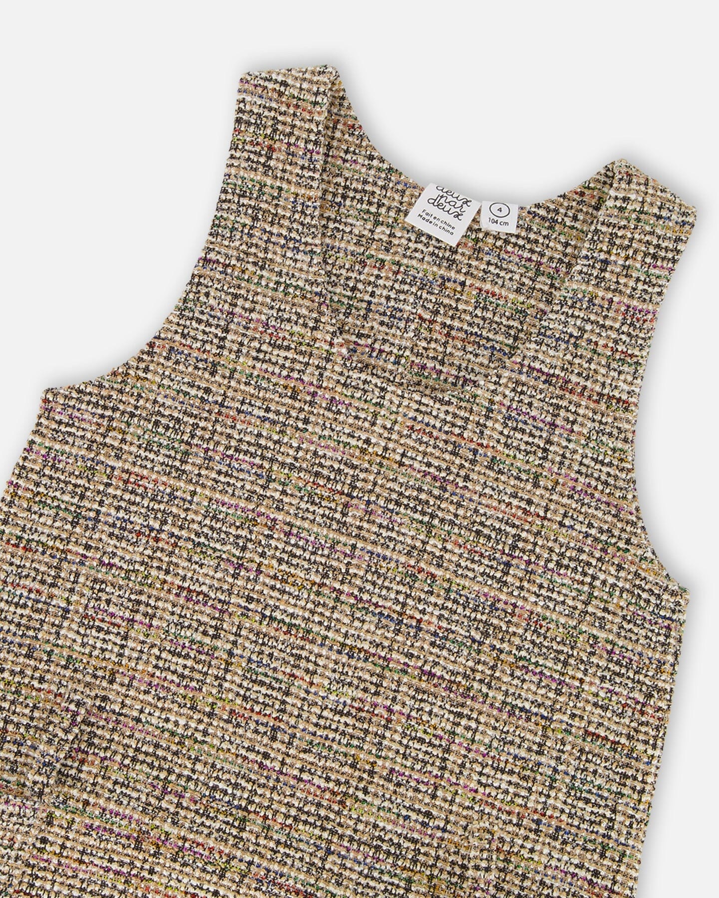 Pull en tweed beige et noir