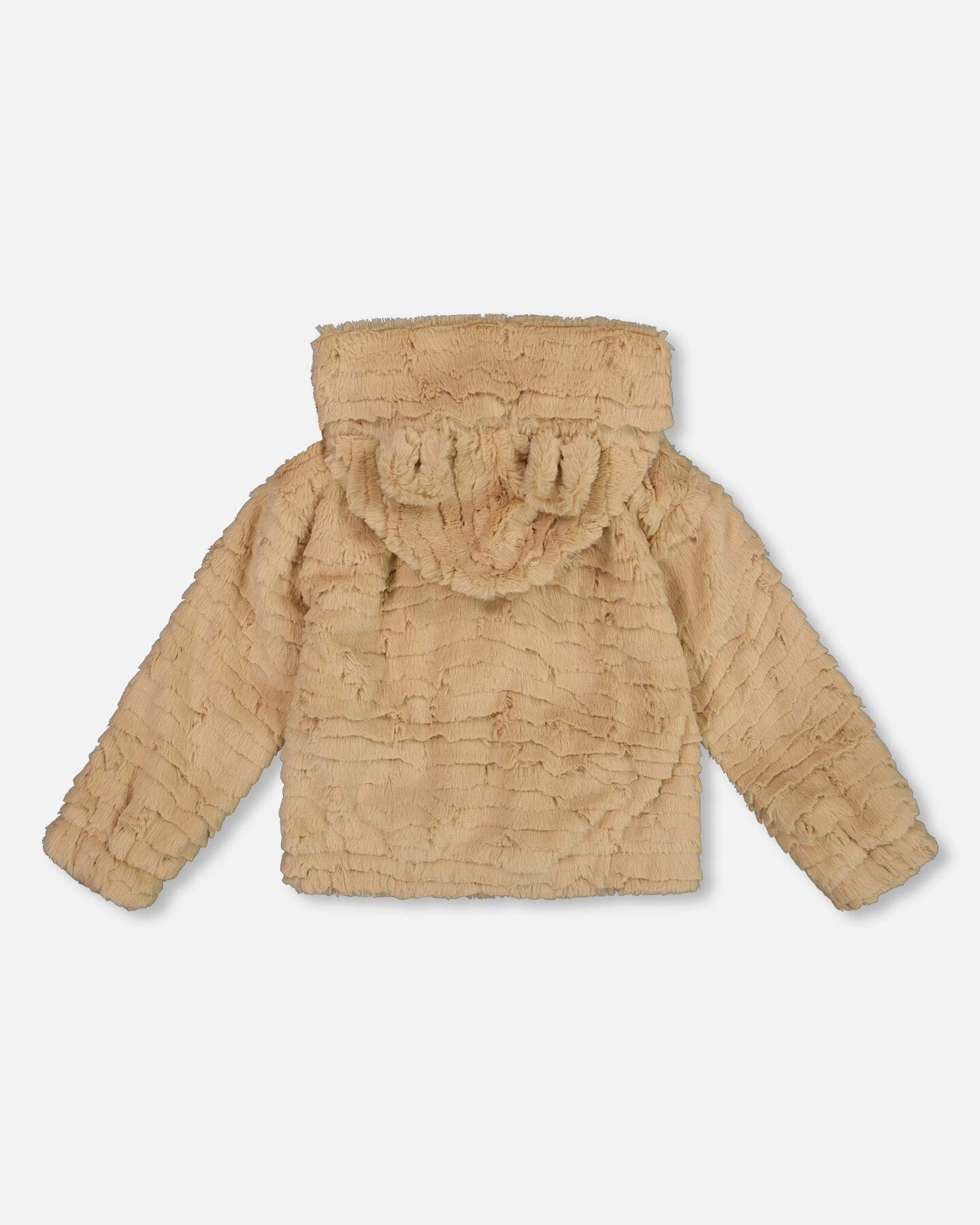 Veste à capuche en fausse fourrure Nougat