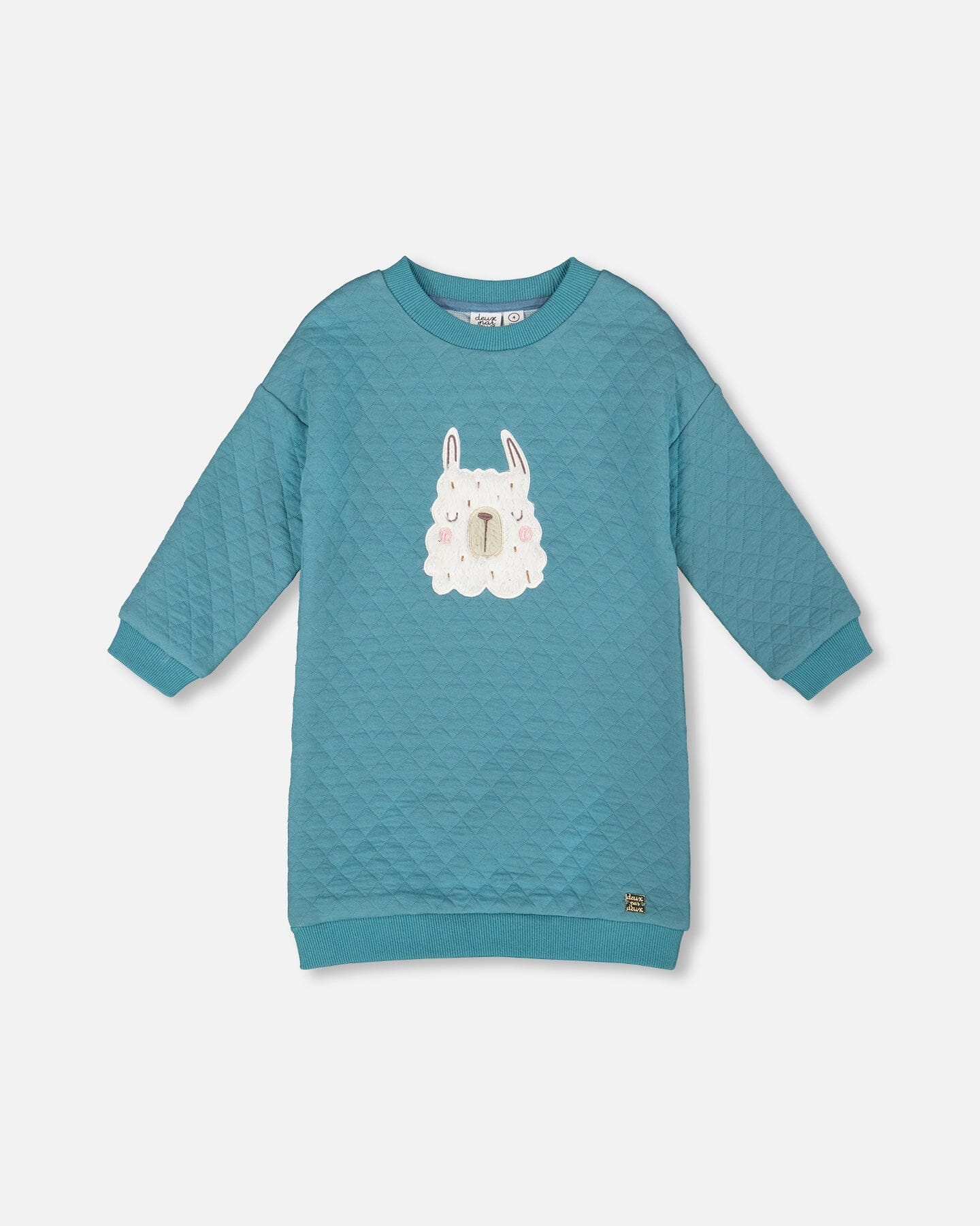 Robe Tunique Matelassée Bleu Turquoise
