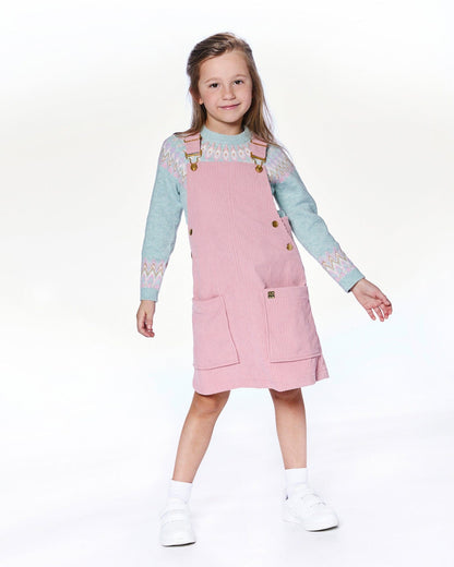Sweater With Norwegian Jacquard Turquoise Blue