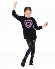 Legging en jersey stretch imprimé léopard multicolore