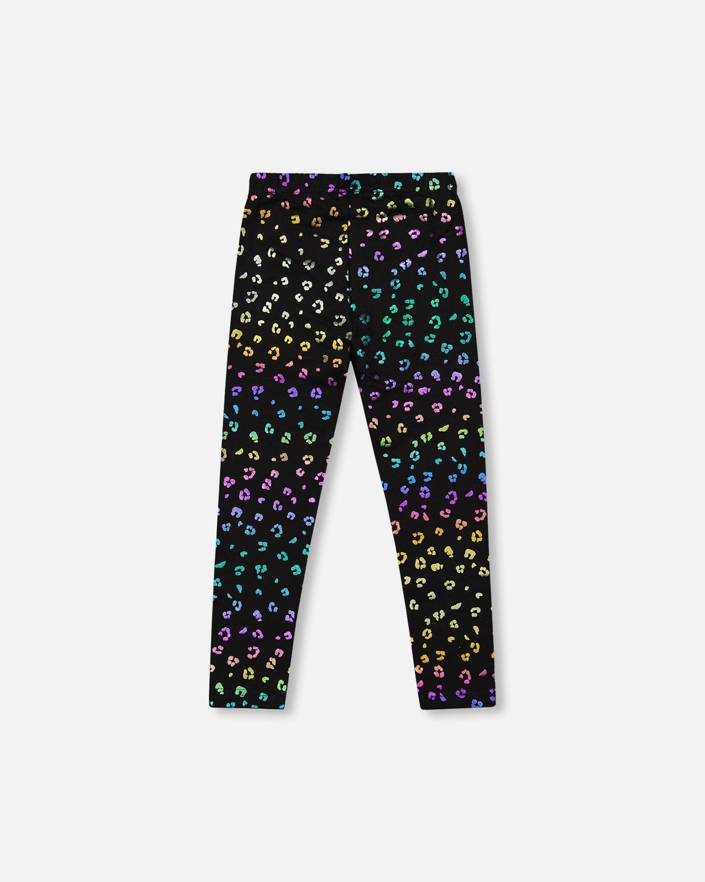Legging en jersey stretch imprimé léopard multicolore
