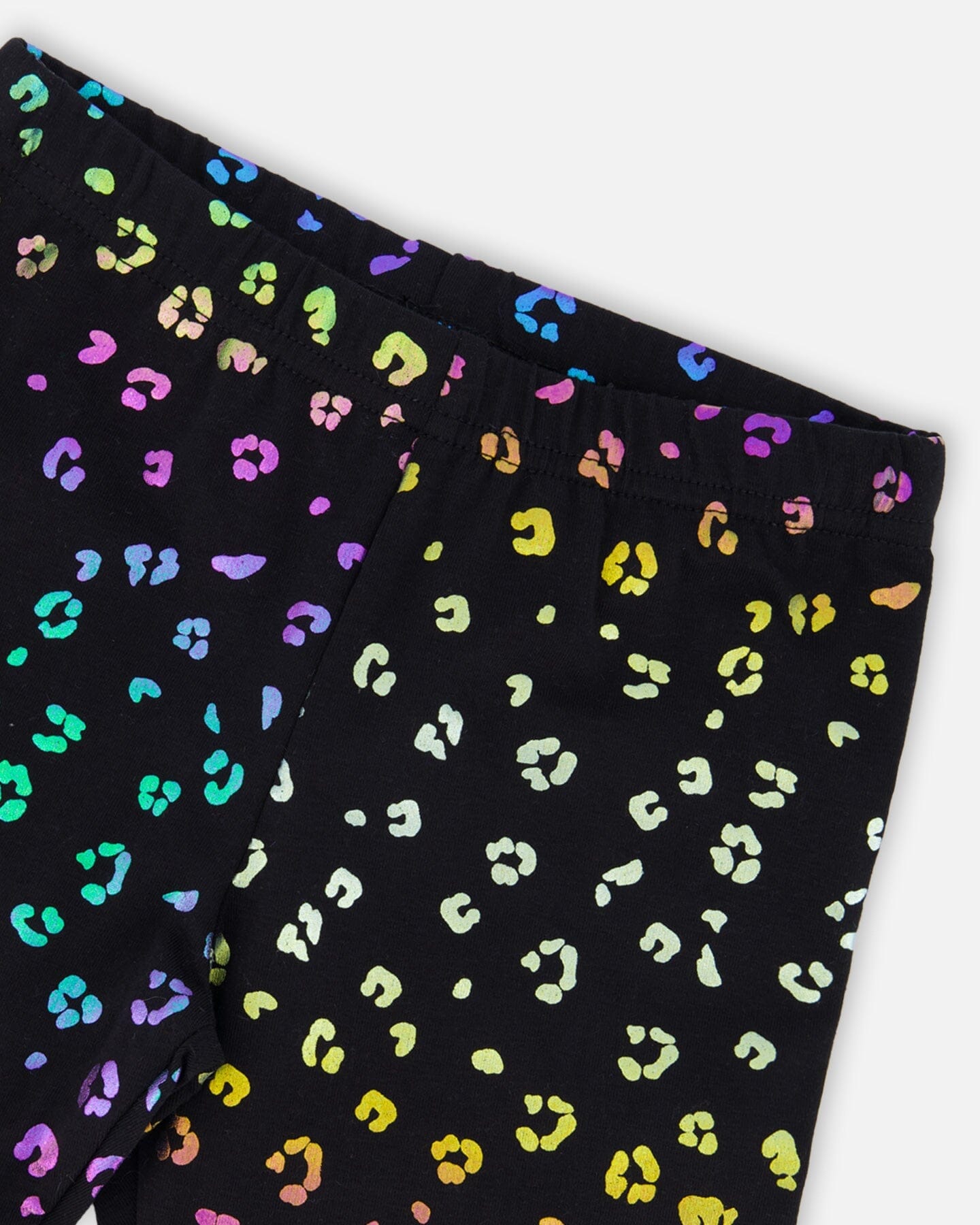 Legging en jersey stretch imprimé léopard multicolore