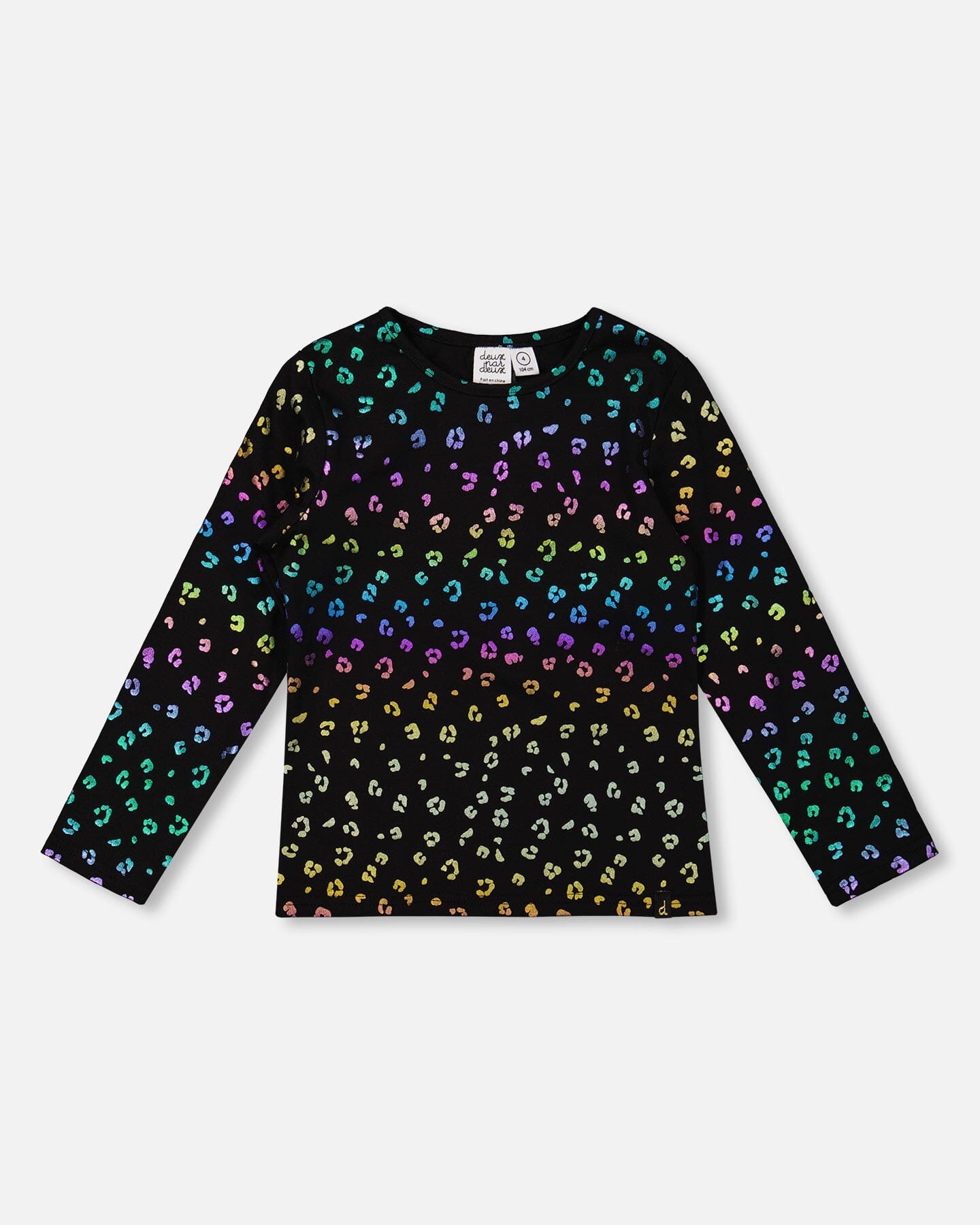 T-shirt en jersey extensible imprimé léopard multicolore