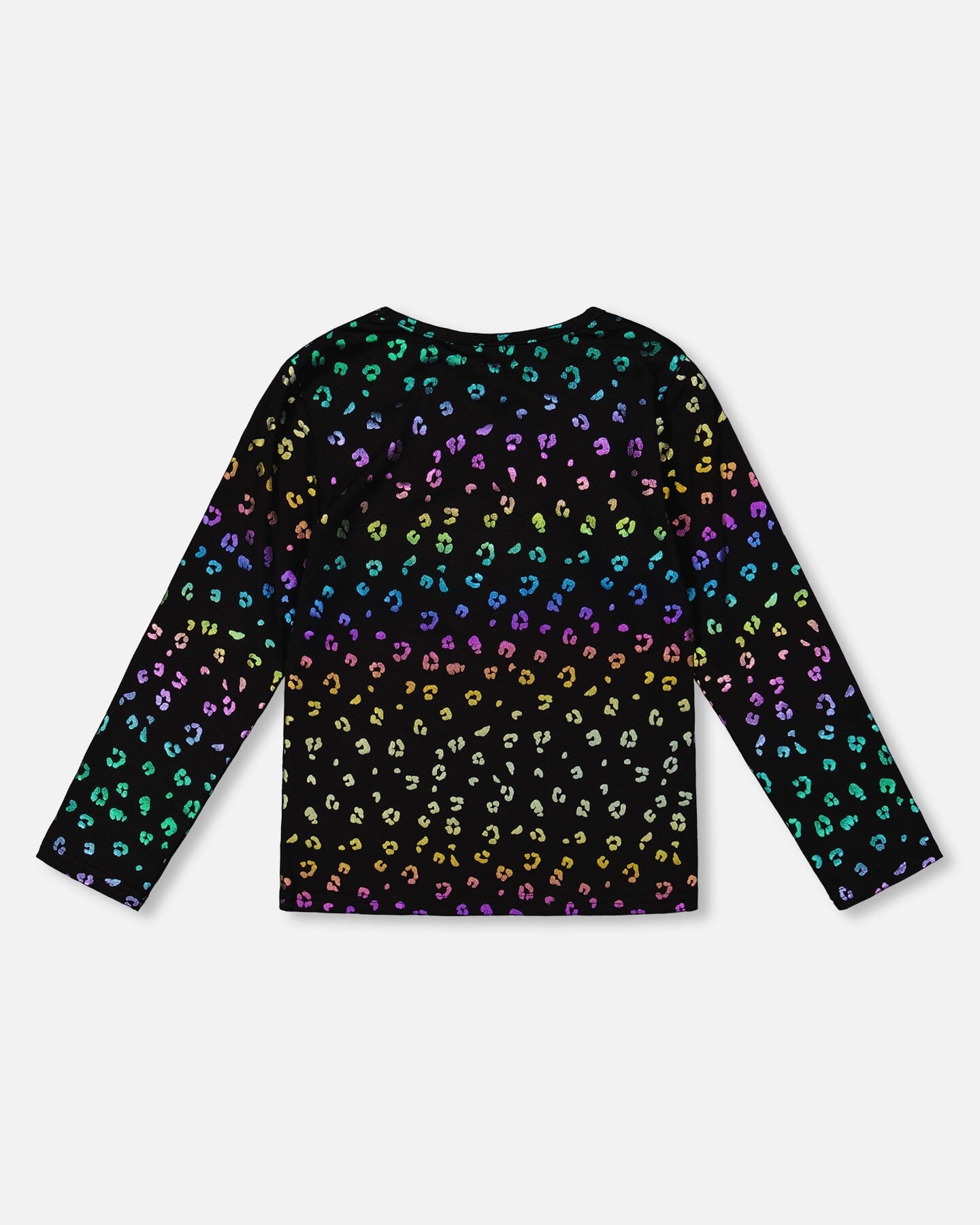 T-shirt en jersey extensible imprimé léopard multicolore