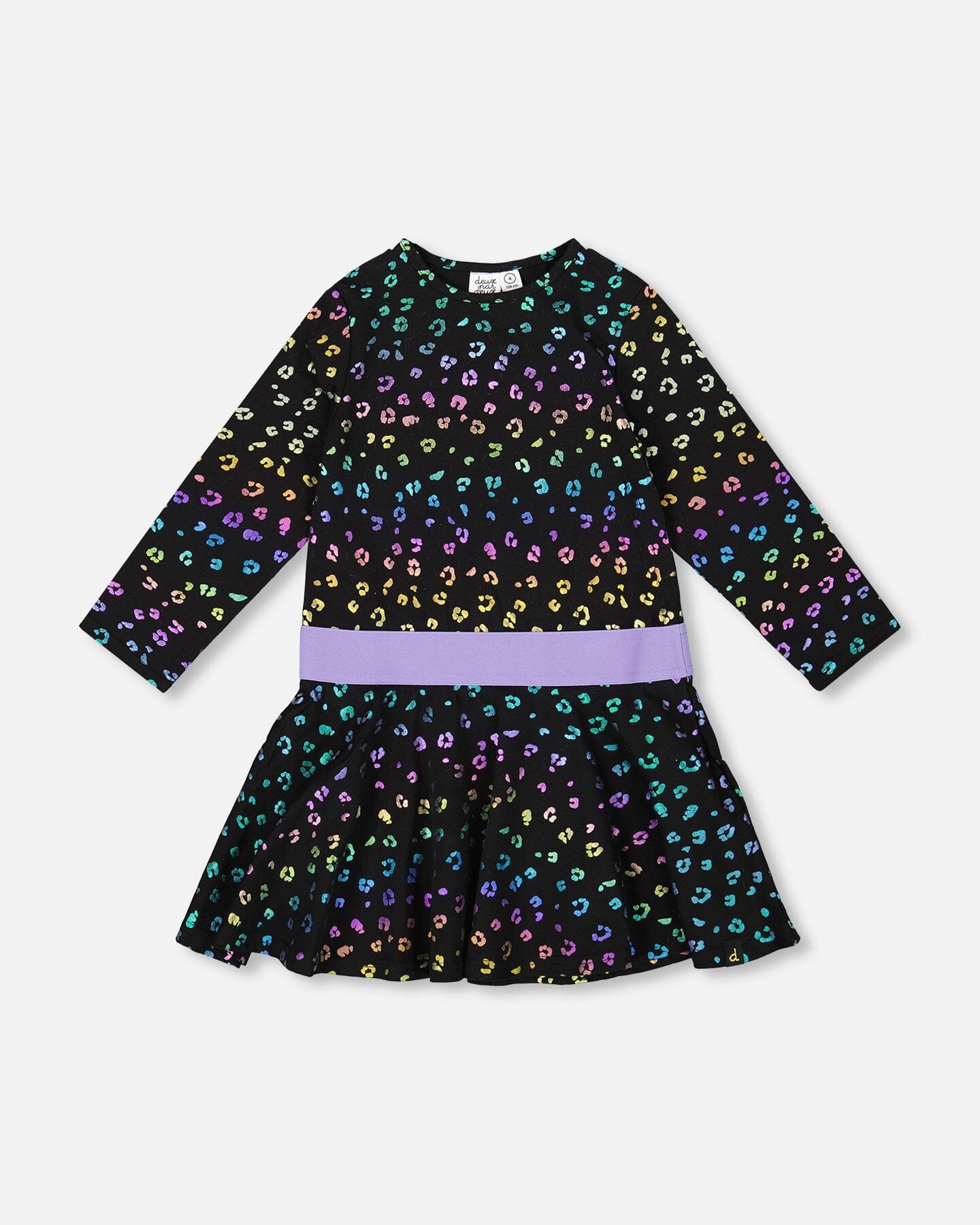 Robe en jersey imprimé léopard multicolore