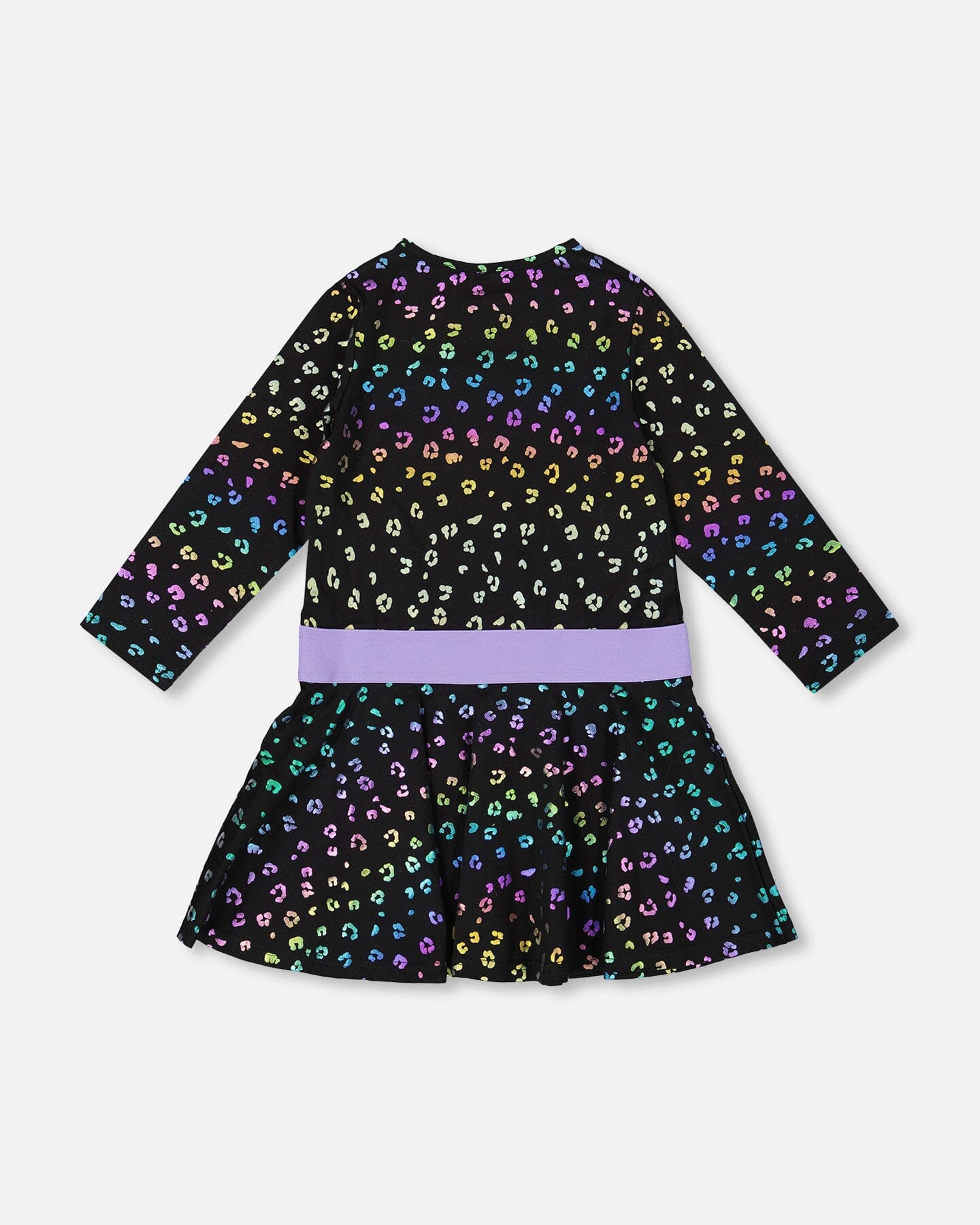 Robe en jersey imprimé léopard multicolore