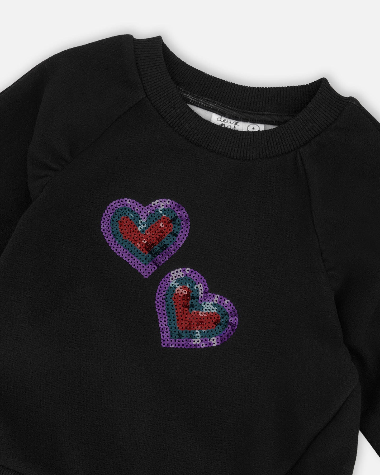 Robe bi-matière noire avec jupe en maille filet