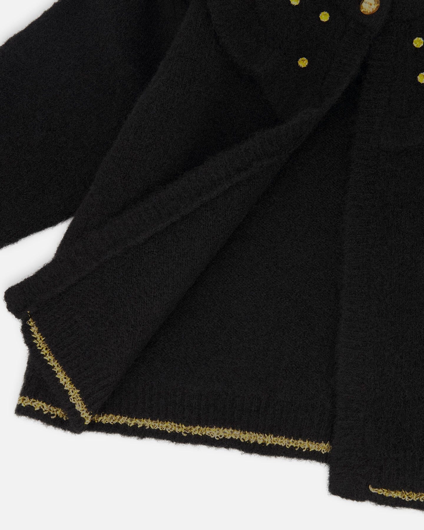 Gilet en maille avec strass noir