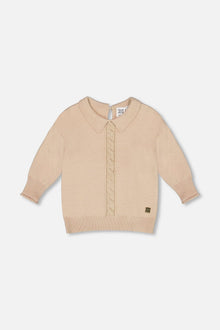 Pull en maille ¾ manches Beige