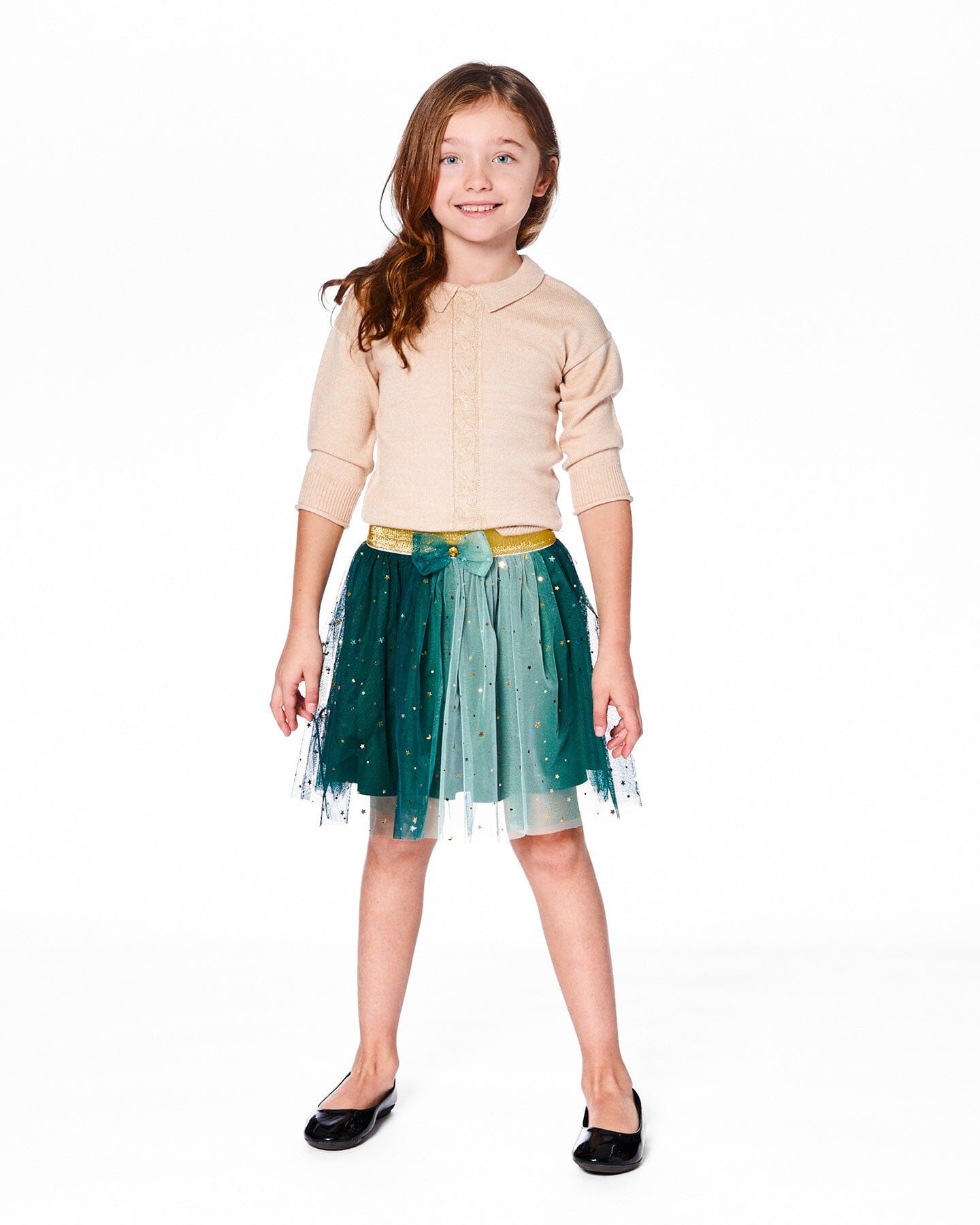 Pull en maille ¾ manches Beige