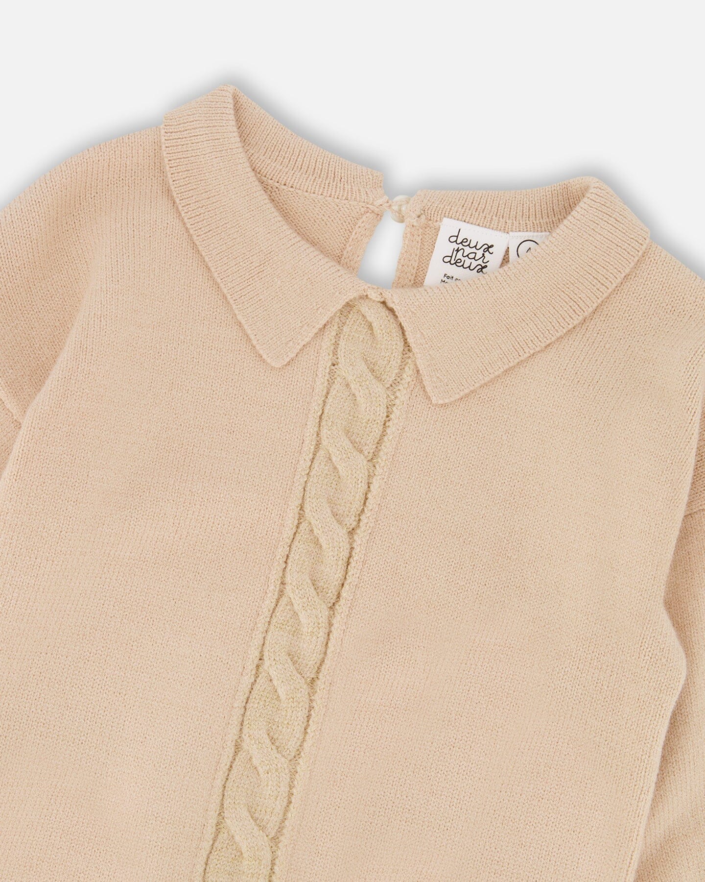 Pull en maille ¾ manches Beige