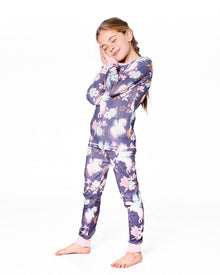 Pyjama deux pièces en coton biologique Licornes aquarelle