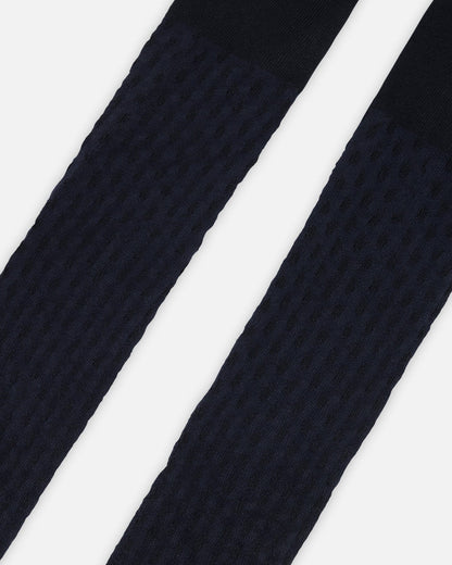Collant tricoté bleu marine