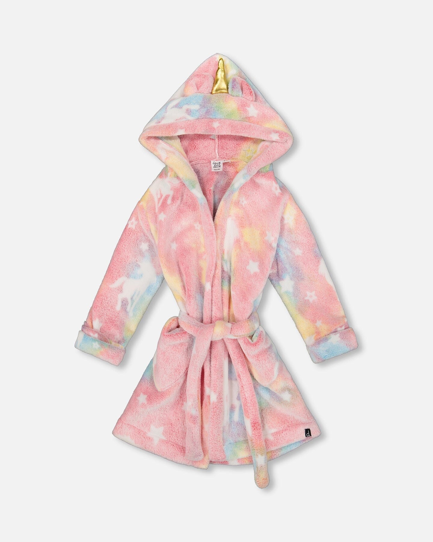 Robe de chambre en peluche phosphorescente multicolore