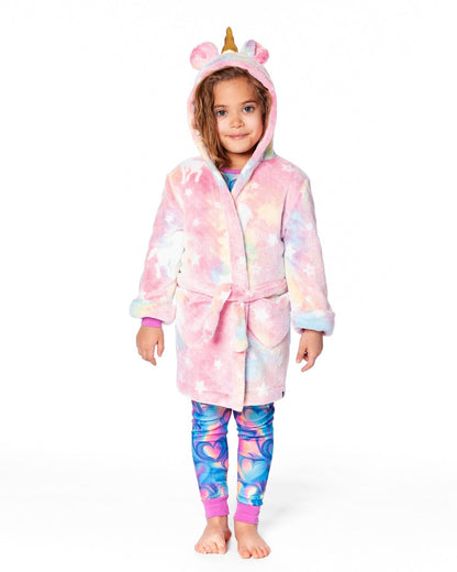 Robe de chambre en peluche phosphorescente multicolore