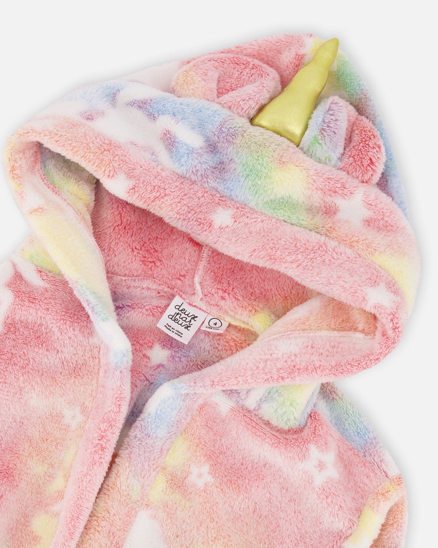 Robe de chambre en peluche phosphorescente multicolore