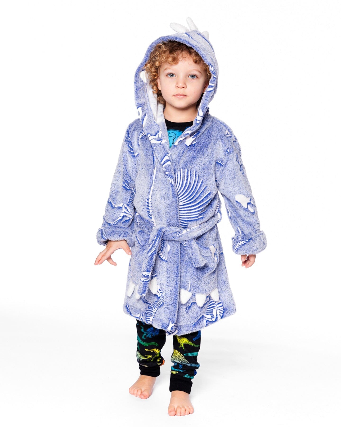 Plush Glow In The Dark Robe Blue And White