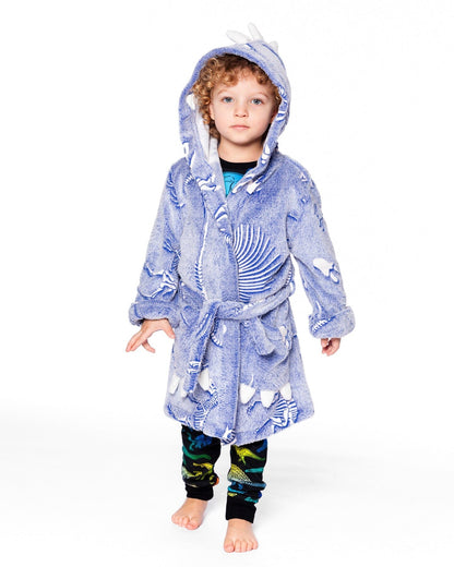 Plush Glow In The Dark Robe Blue And White