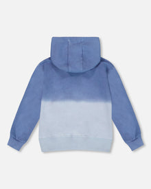 Full Zip Hooded Fleece Jacket Blue