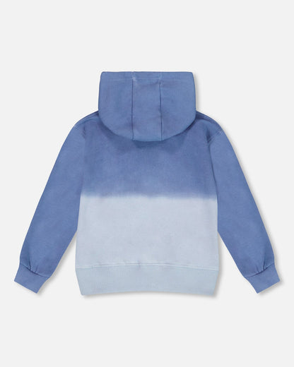 Full Zip Hooded Fleece Jacket Blue