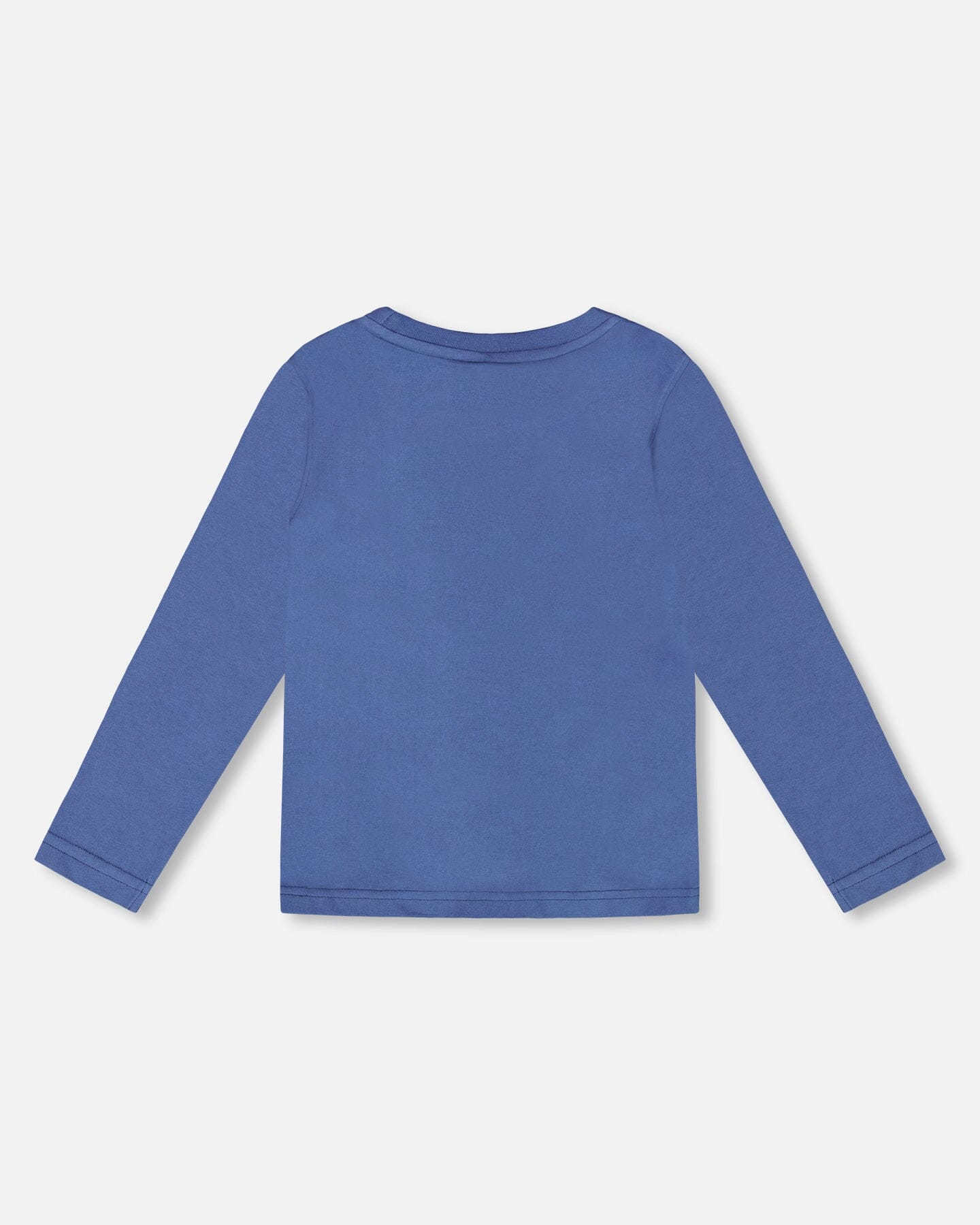 T-shirt à manches longues en coton biologique bleu
