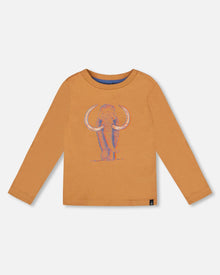 Organic Cotton Long Sleeve T-Shirt Cashew Brown