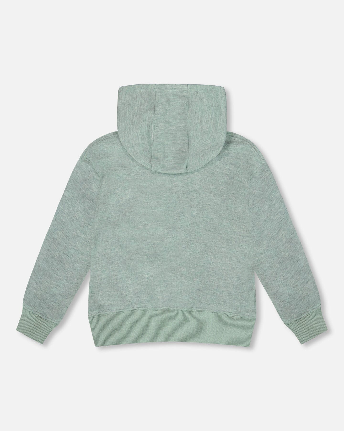 Sweat-shirt brossé à capuche très doux avec motif imprimé vert