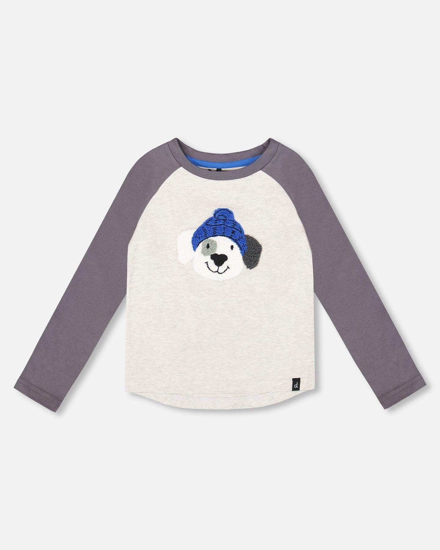 Raglan Sleeve Organic Cotton Jersey Tee Light Heather Gray