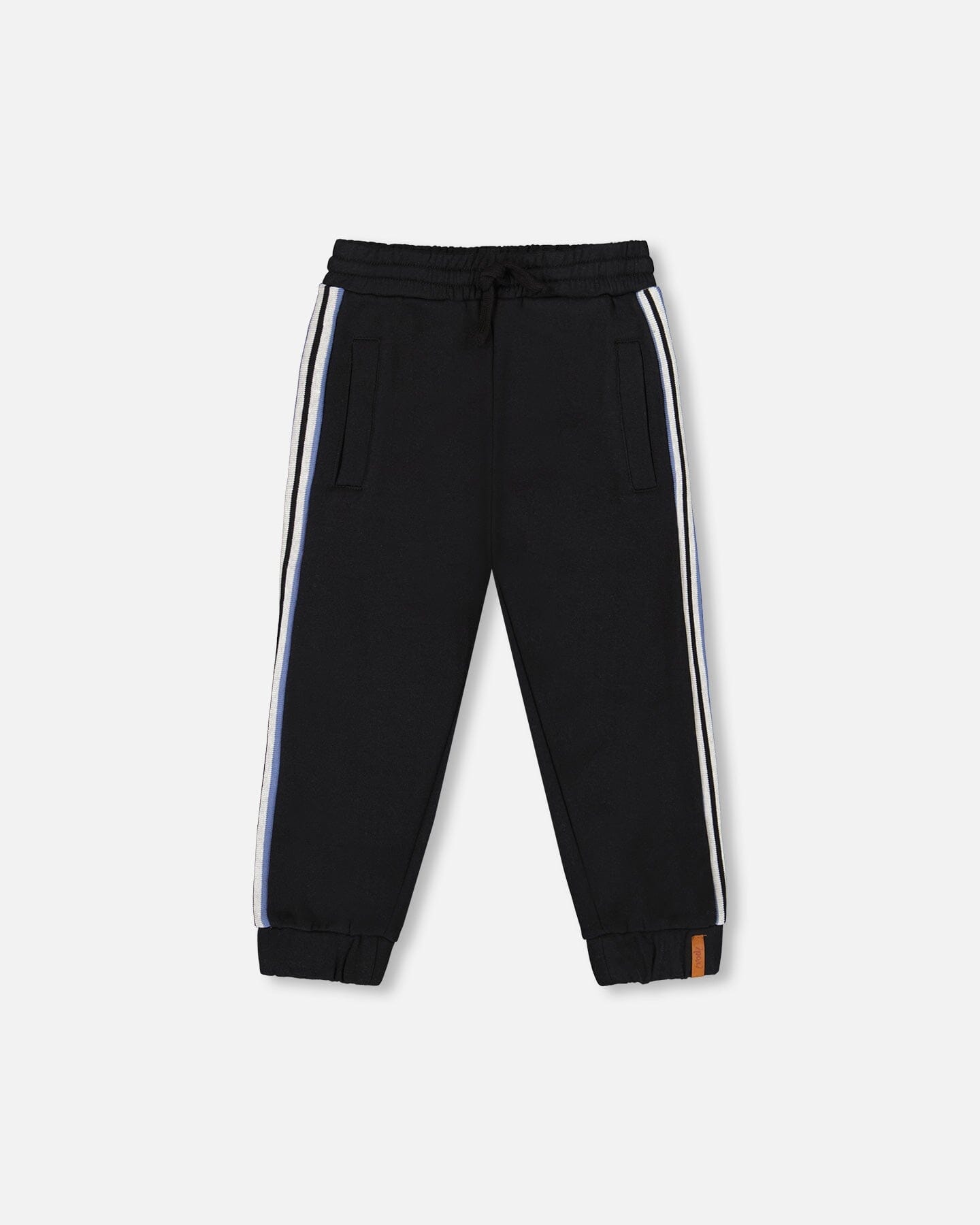 Pantalon de jogging polaire à rayures latérales Noir