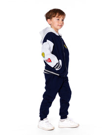 Pantalon de jogging polaire avec poches bleu marine