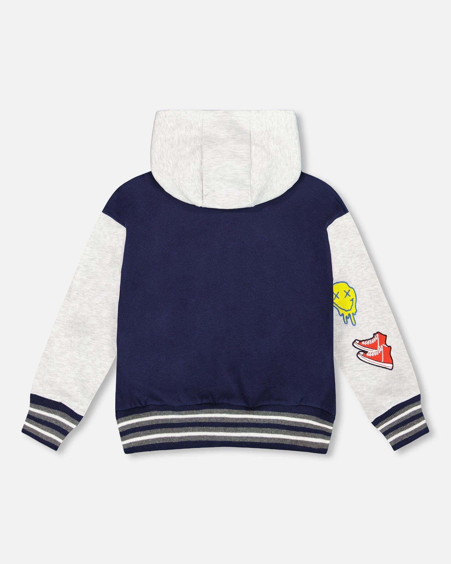 Full Zip Hooded Fleece Jacket Navy Blue