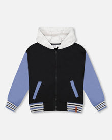 Veste polaire à capuche entièrement zippée noire