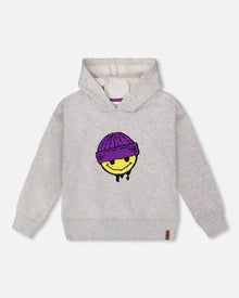 Pullover Fleece Hooded Sweatshirt Light Heather Gray