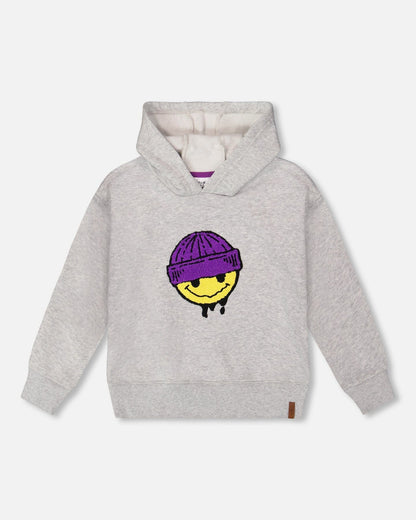 Pullover Fleece Hooded Sweatshirt Light Heather Gray