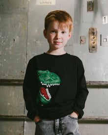 T-shirt à manches longues motif dinosaure