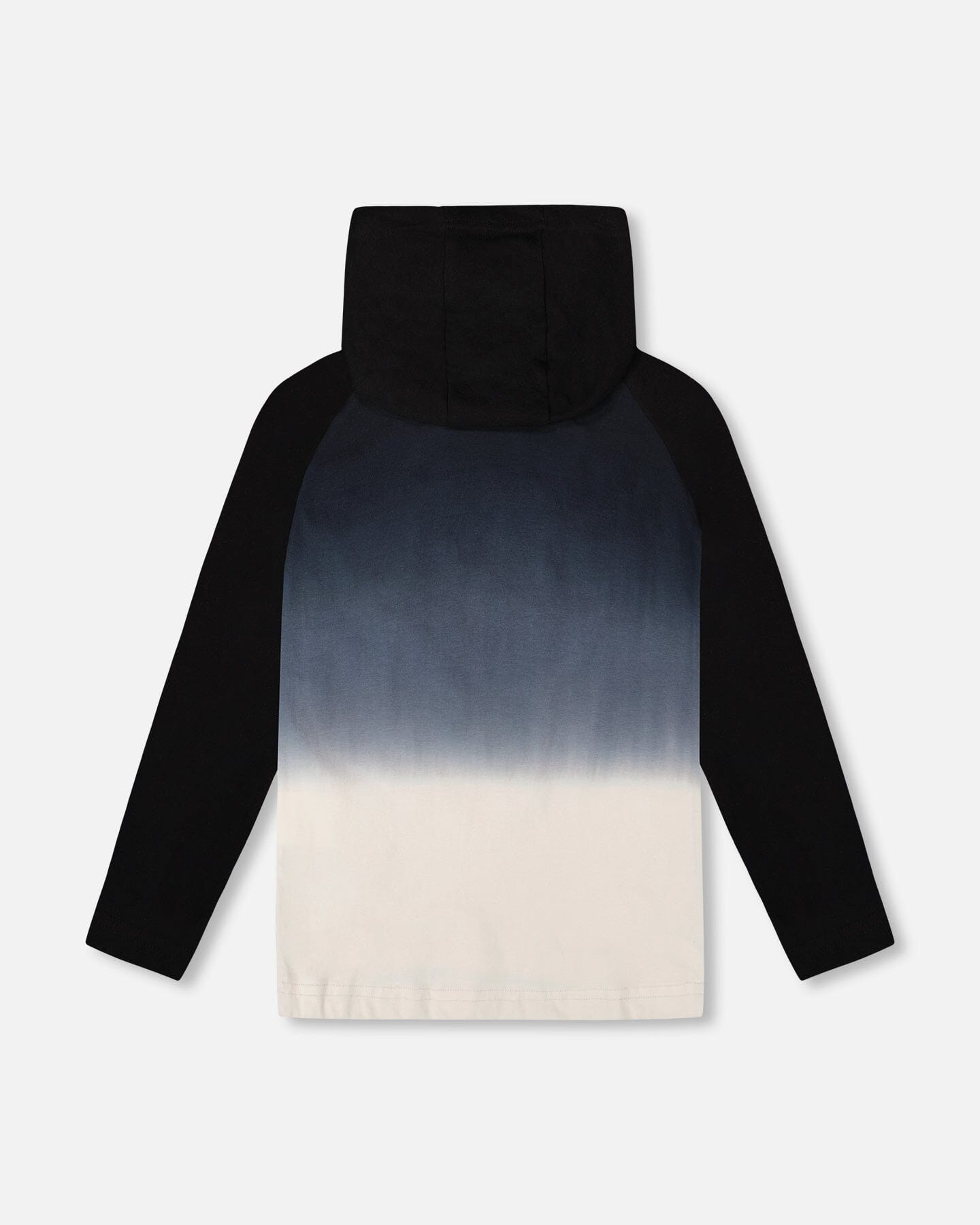 T-shirt à capuche à manches raglan en jersey de coton biologique noir