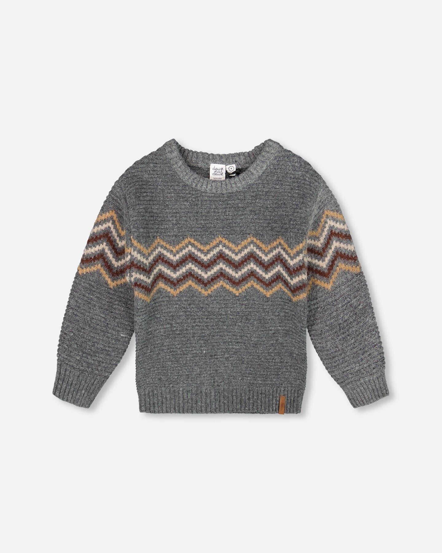 Pull en maille gris foncé chiné