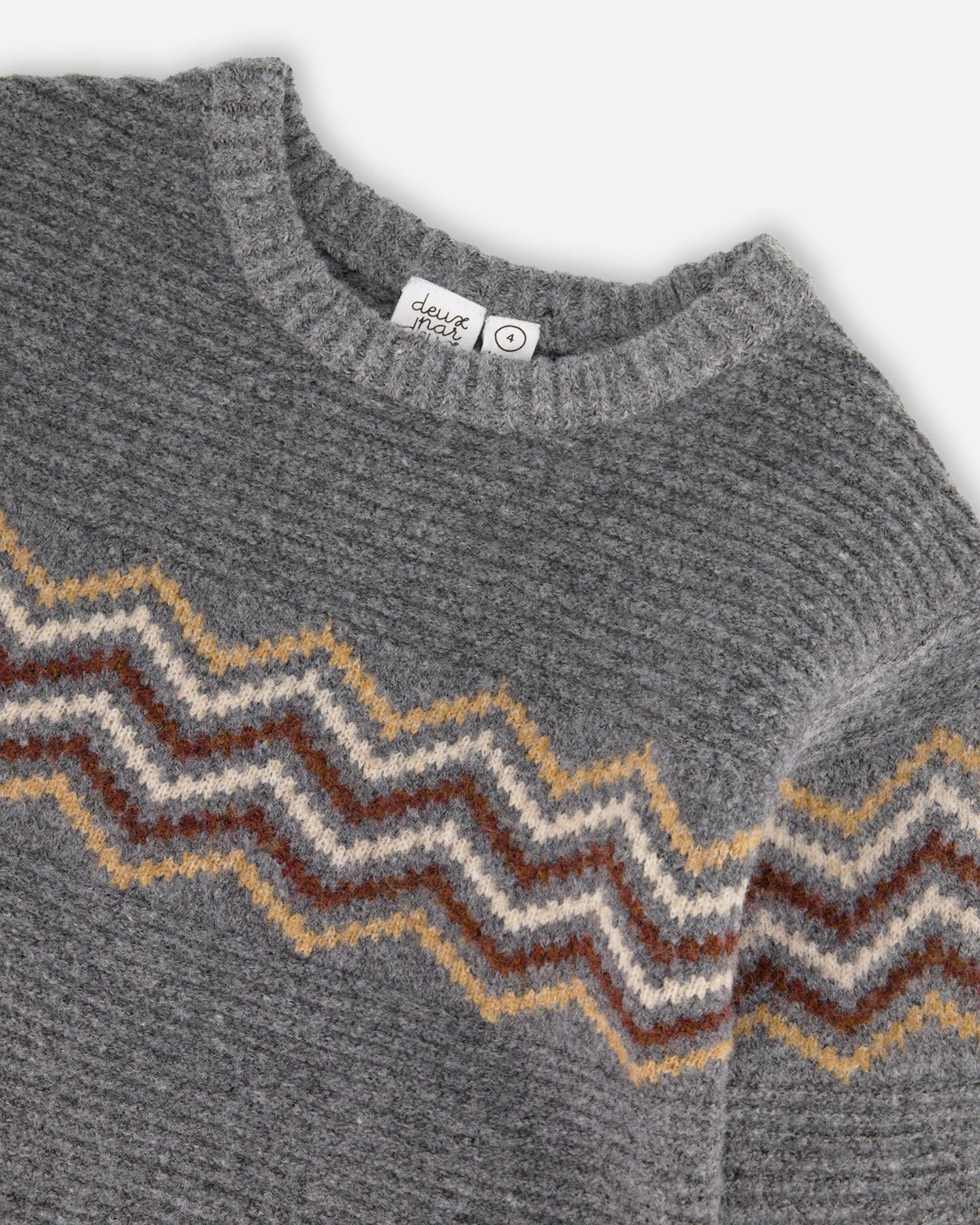 Pull en maille gris foncé chiné