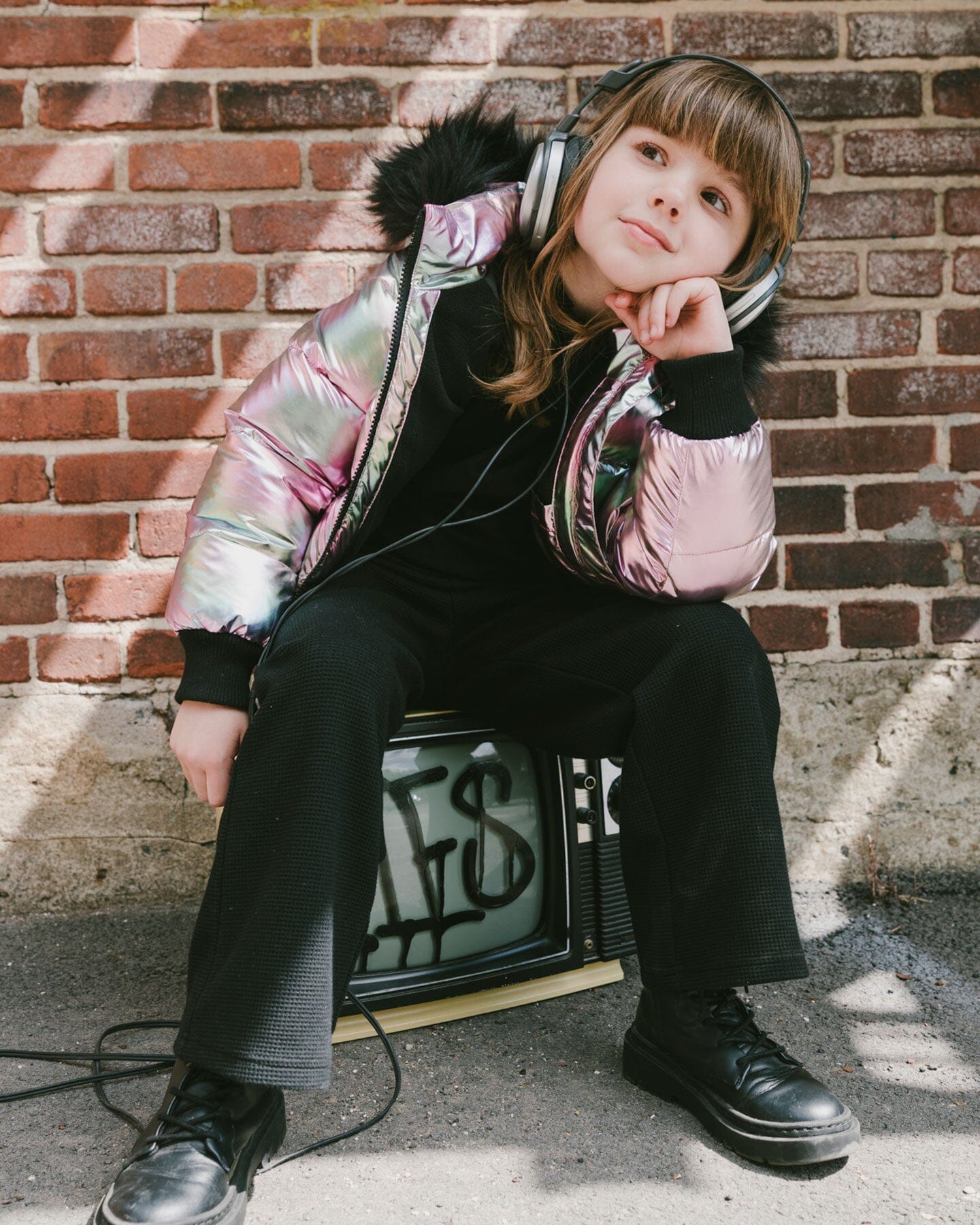 Manteau d'hiver matelassé style bomber métallique multicolore