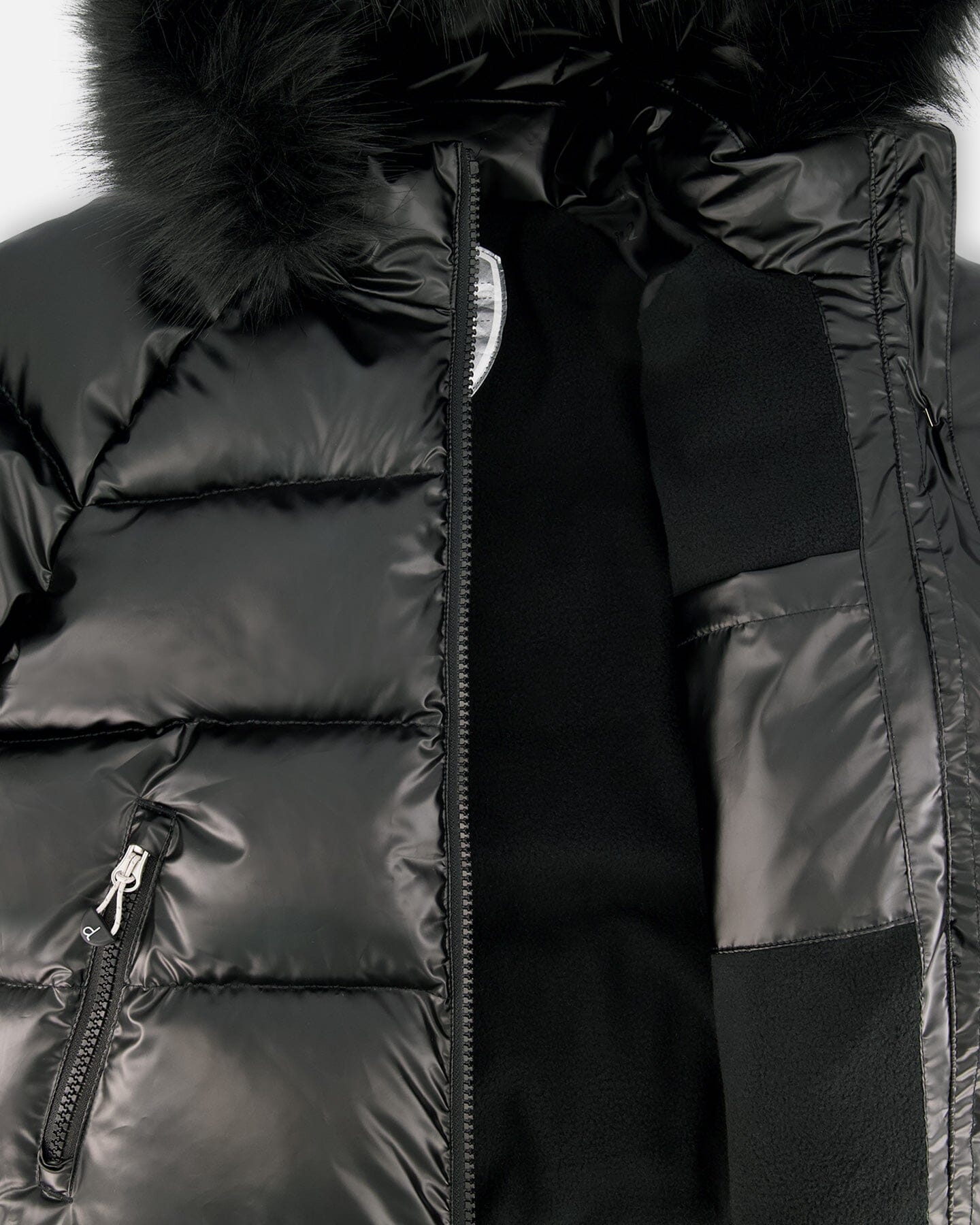 Manteau d'hiver matelassé noir style bomber