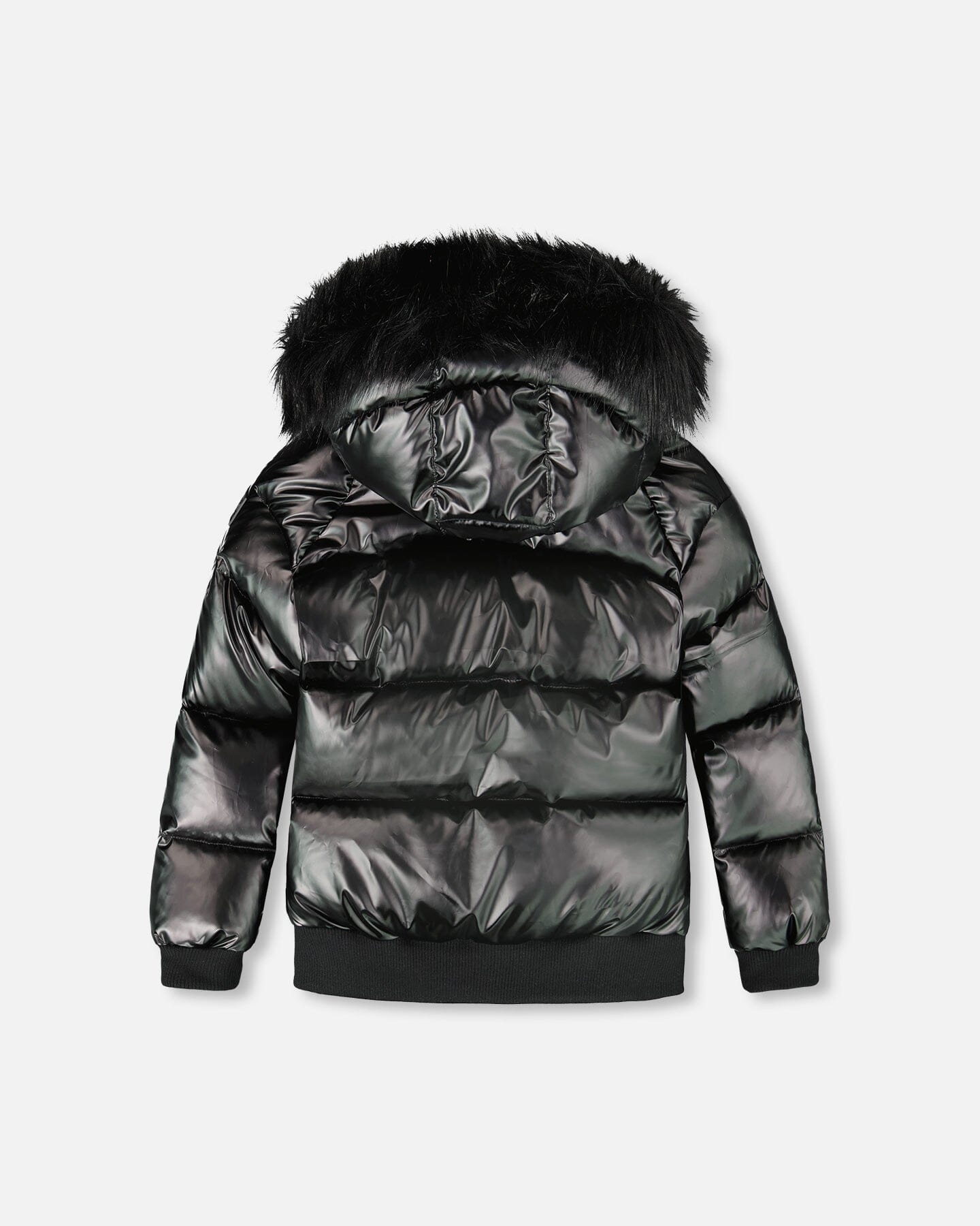 Manteau d'hiver matelassé noir style bomber