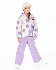 Veste Sherpa Réversible Mi-Saison Fleur de Lavande