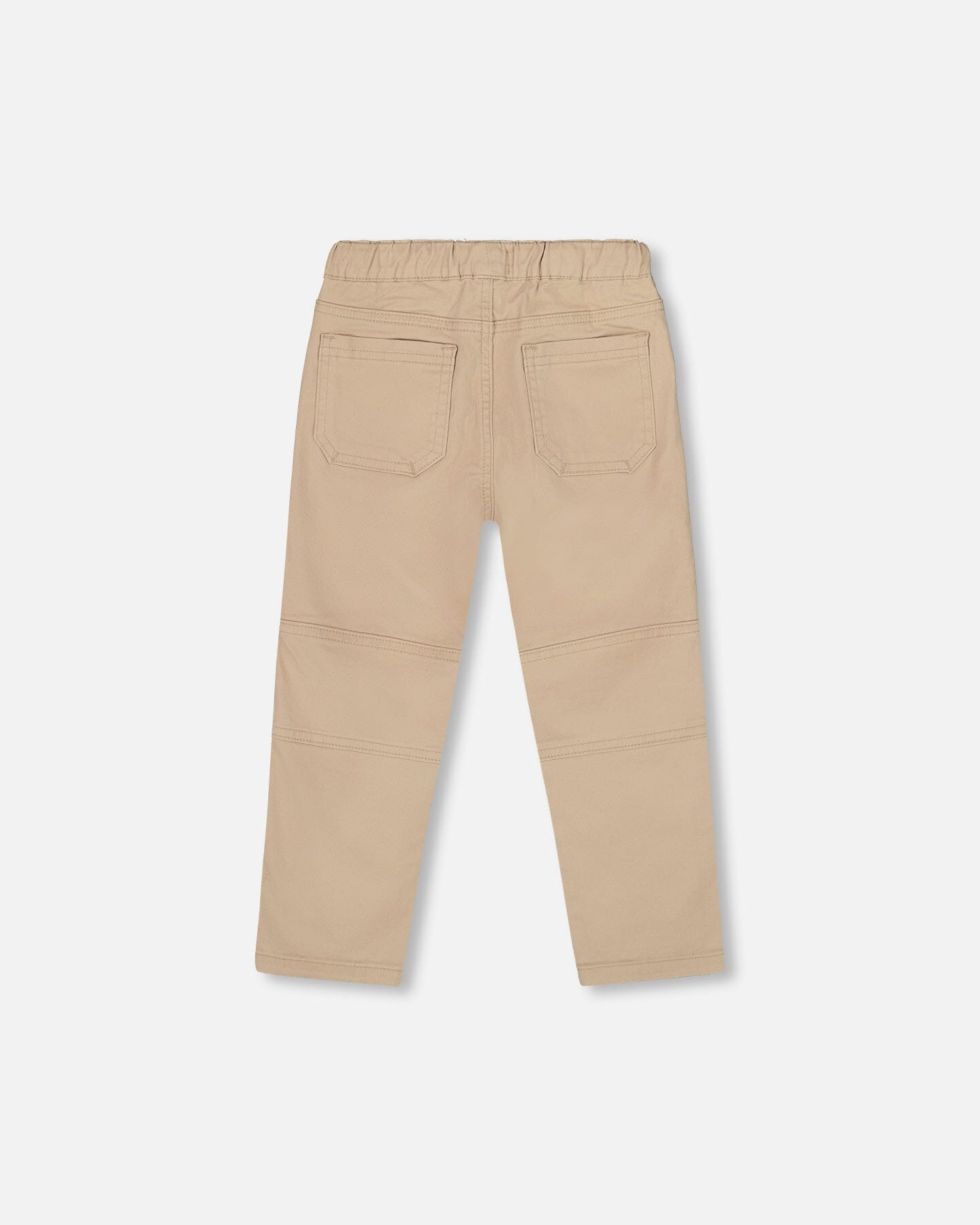Pantalon de jogging en sergé avec poches plaquées beige